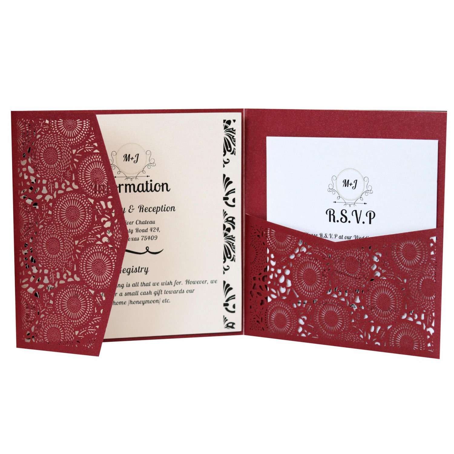 Square Wedding Invitation Card Dark Blue Business Card Marriage Invitation